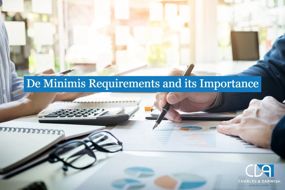De Minimis Requirements and its Importance